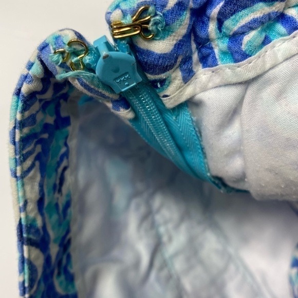 Lilly Pulitzer WOMENS  Shorts Flat Front Side Zip Size 2 Navy White Swirl - Picture 8 of 11